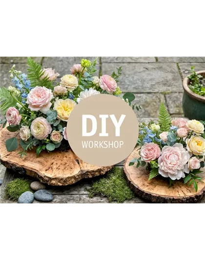 Florale Holzscheibe!