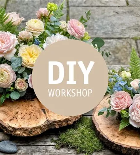 Florale Holzscheibe!