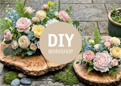 Florale Holzscheibe!