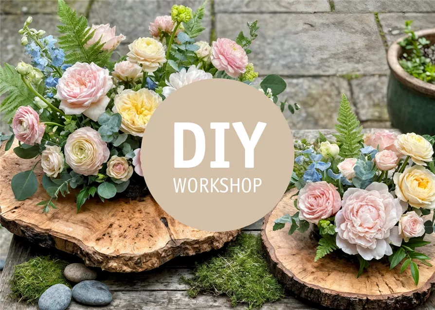 Florale Holzscheibe!